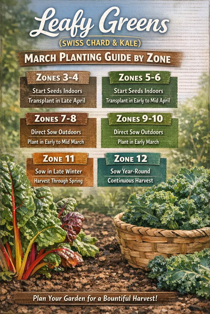 Leafy Greens Swiss Chard Or Kale